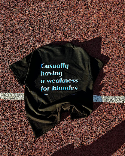 tennis court frased t-shirt blondes picture