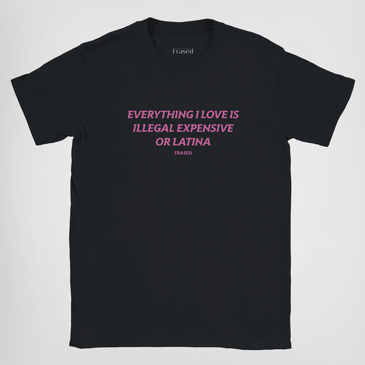 EVERYTHING I LOVE IS ILLEGAL, EXPENSIVE OR LATINA - BABY TEE